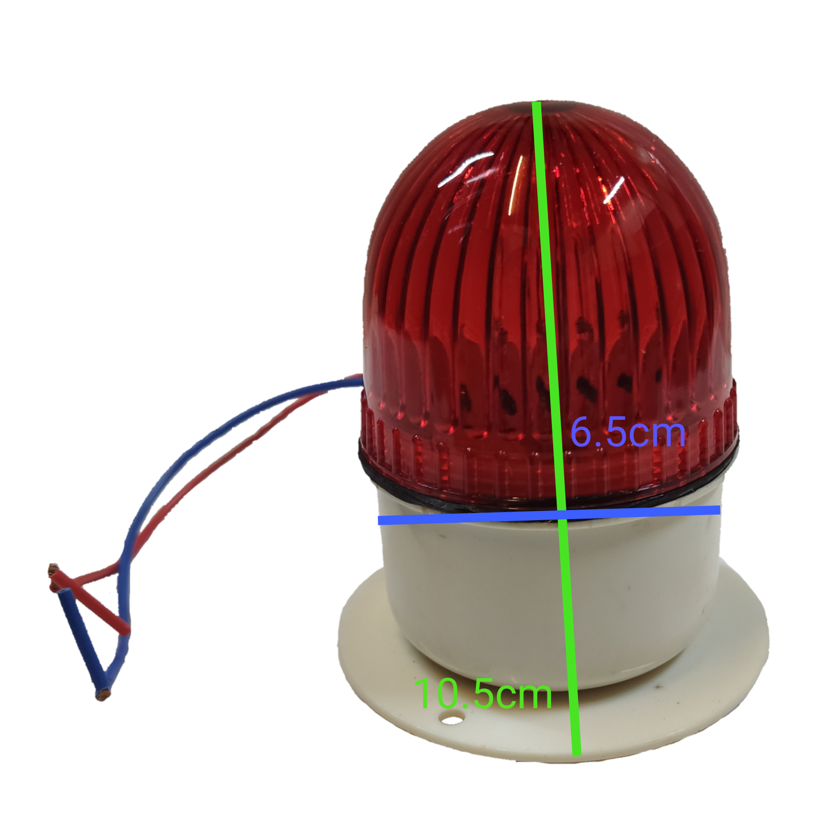 Sub Zero blinking light xenon bulb with red dome and white base for seasonal decorative use