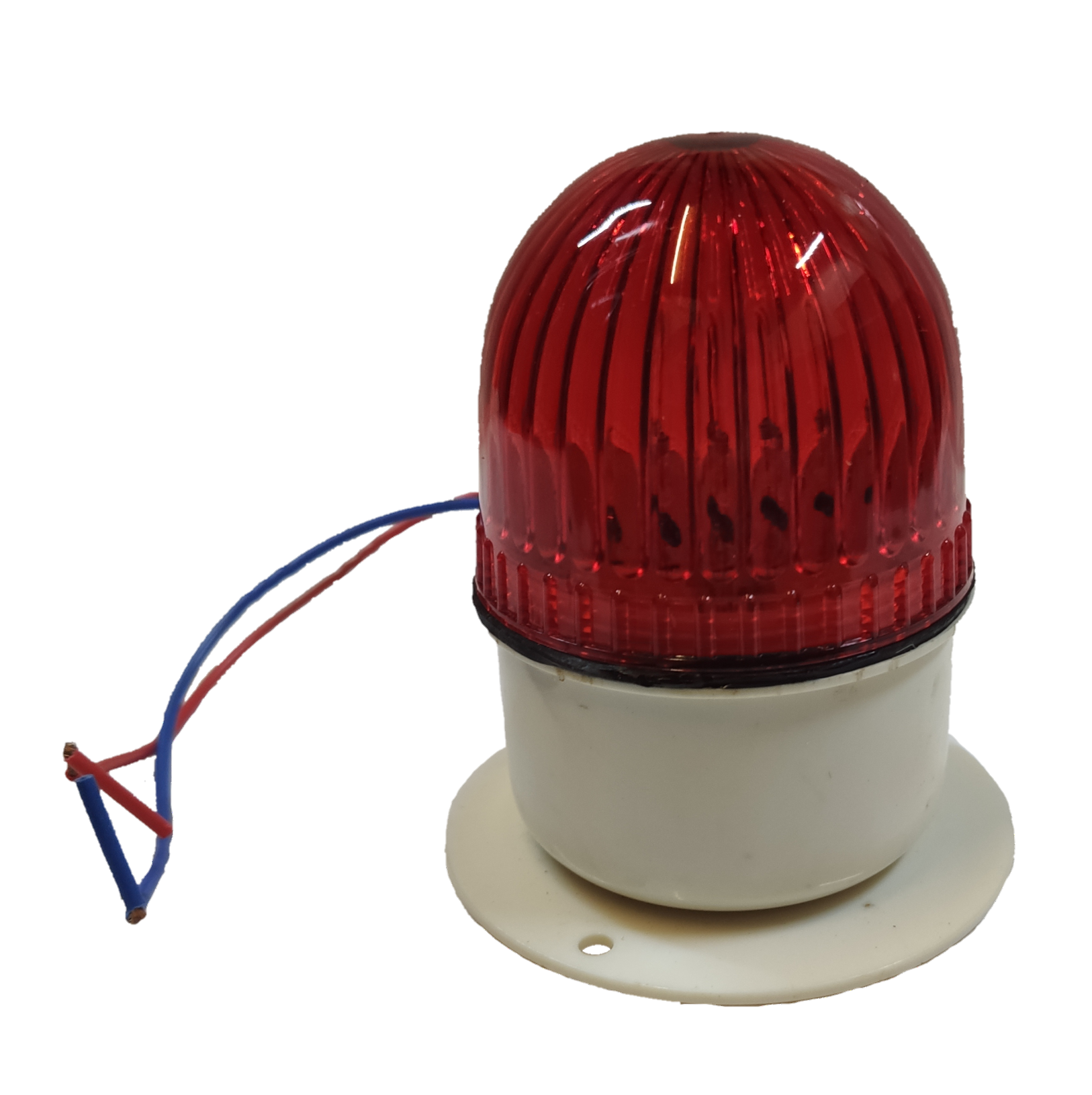 Sub Zero blinking light xenon bulb with red dome and white base for seasonal and decorative use