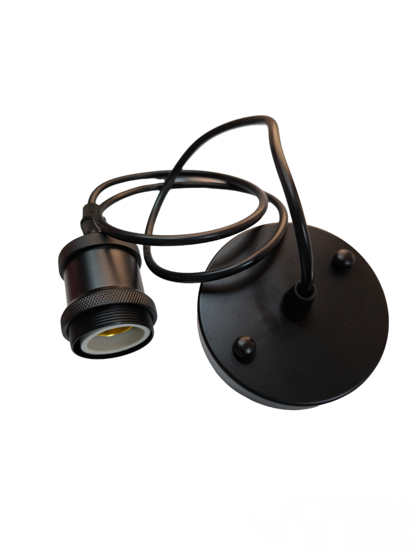 Hanging Socket E27 10A 250V Metal Enclosure Porcelain Socket 96cm AWG 22/2 0.30mm Pendant Light Socket