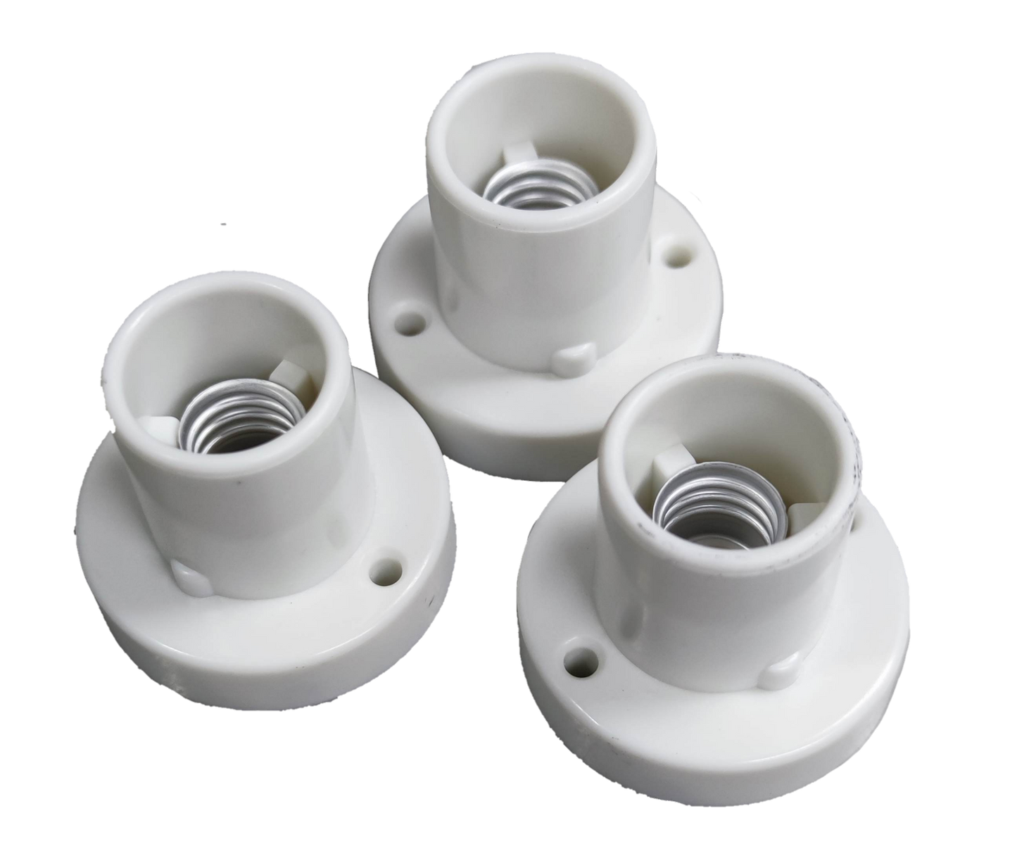 Omni E-14 PVC Socket, Small E14 Socket, Candle Bulb Socket (3pcs)