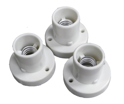 Omni E-14 PVC Socket, Small E14 Socket, Candle Bulb Socket (3pcs)