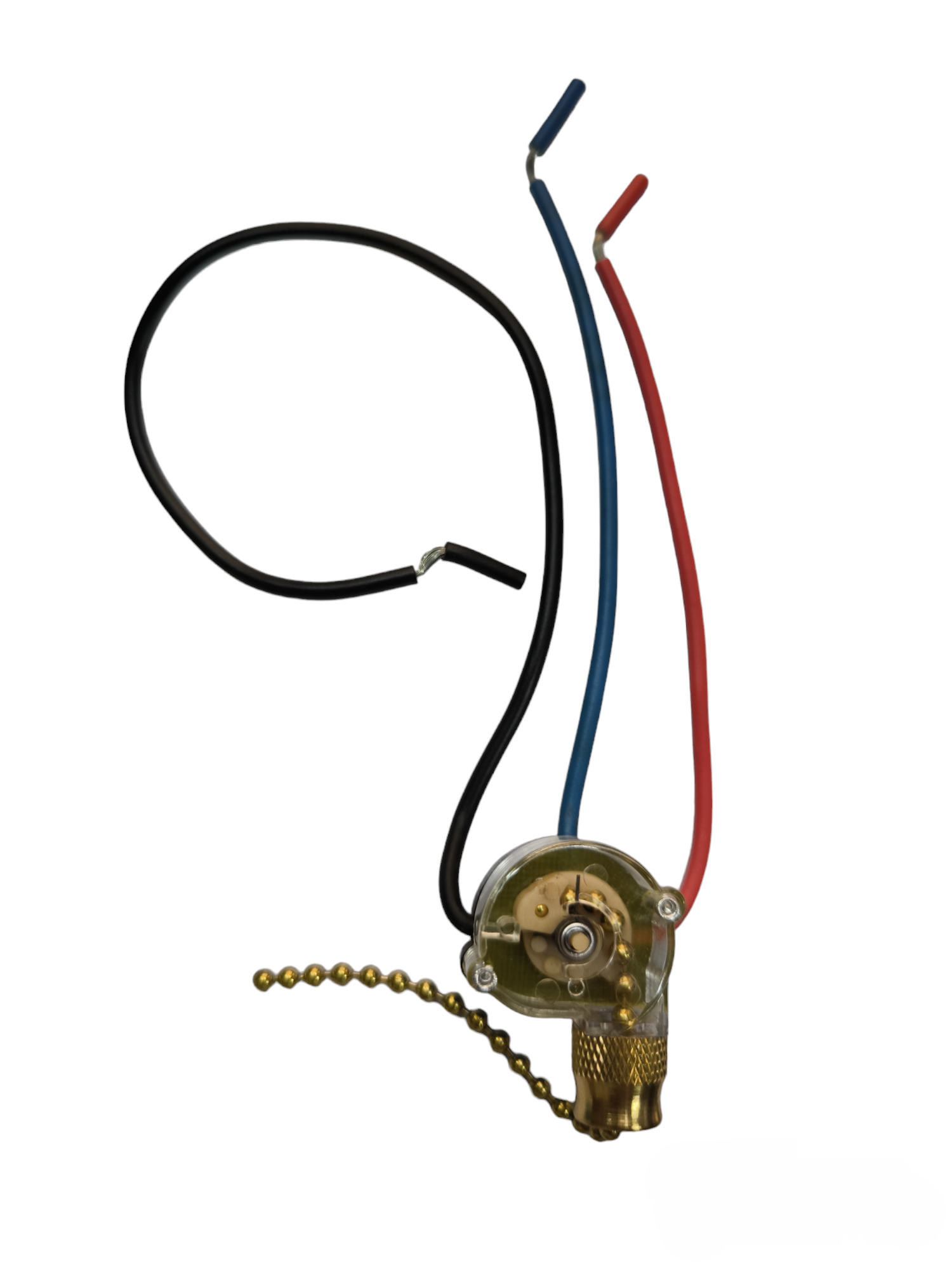 Electx Electrical Supply ceiling fan switch 2 wires with pull chain and colored wiring for fan parts and accessories