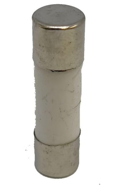 Ceramic Fuse 10A 500V 10x38mm with metal end caps for electrical circuitry and parts