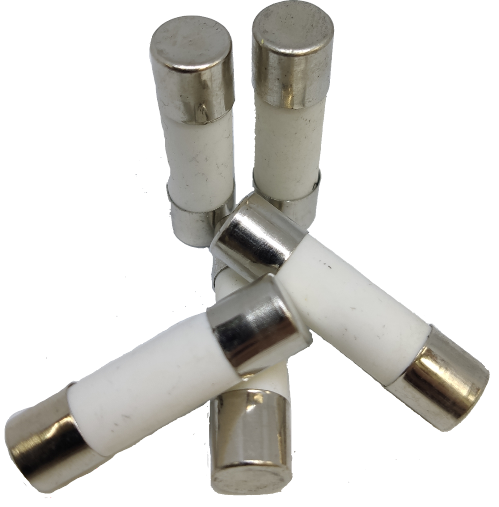 Ceramic Fuse 16A 10x38mm electrical parts with white ceramic body and metal end caps