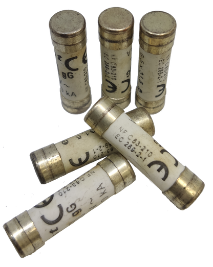 Ceramic Fuse 20A 14x51mm electrical parts made in China with metal end caps and white ceramic body