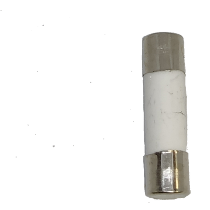 Ceramic Fuse 8A 10x38mm electrical component with metal caps for circuit protection