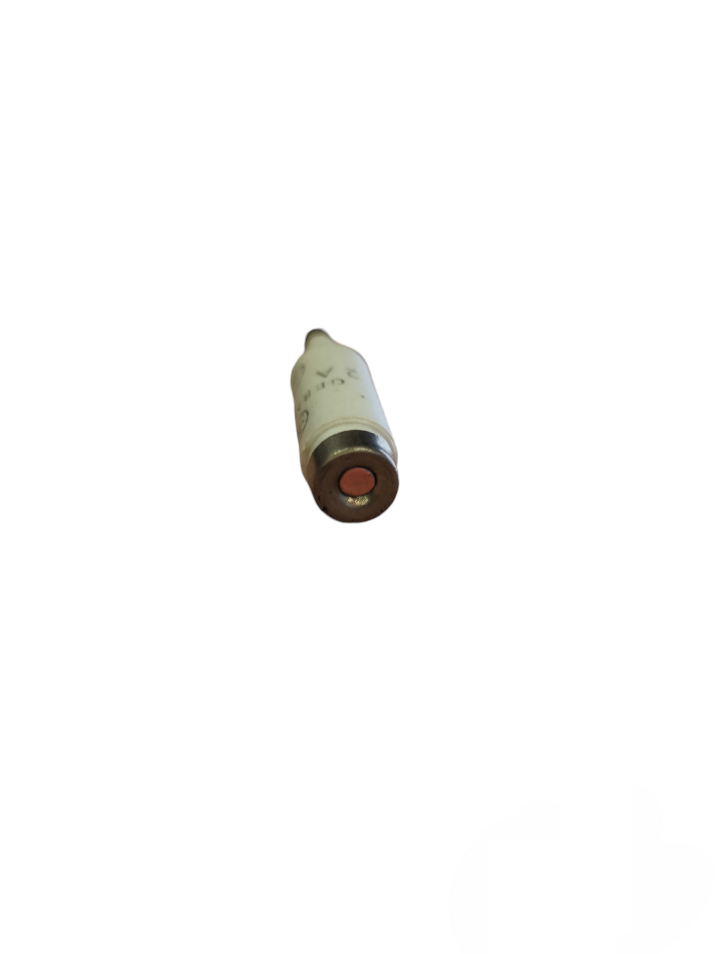 Ceramic Fuse E16 500V electrical component with white body and metal ends used in circuitry