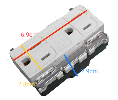 Omni Duplex Flat Pin with Ground Classic 16A 250VAC WGD-402