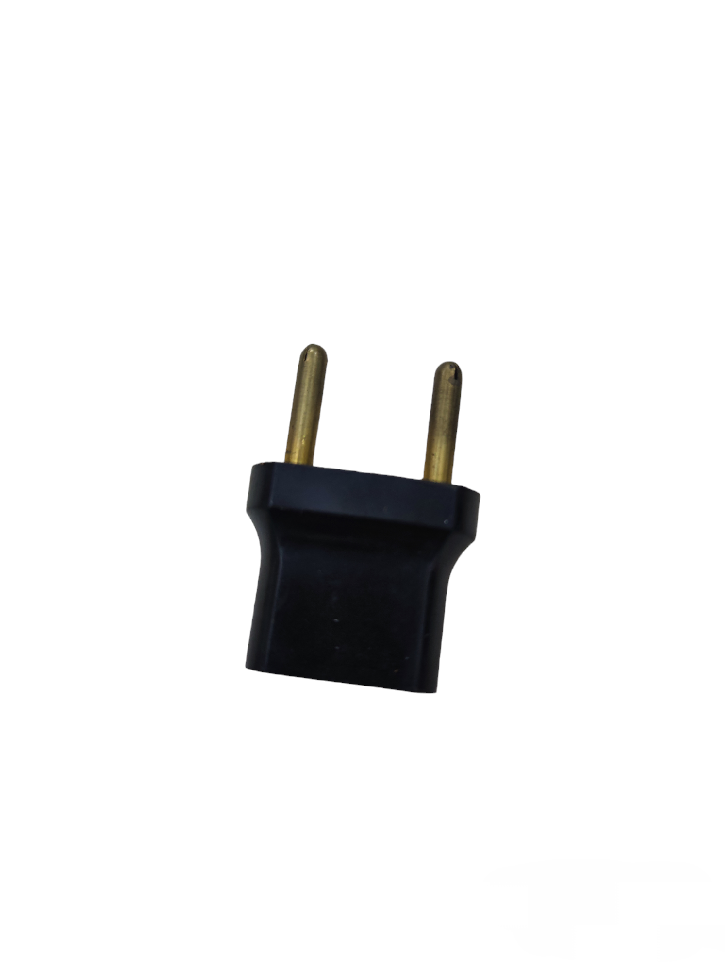 Japan made Changing Pin 0.4cm to 0.5cm adapter plug with black plastic body and gold pins