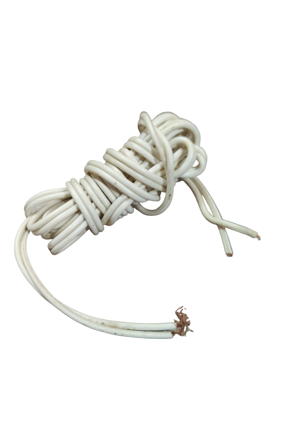 China flat cord AWG 24 white 1.5m coiled wire for various electrical applications