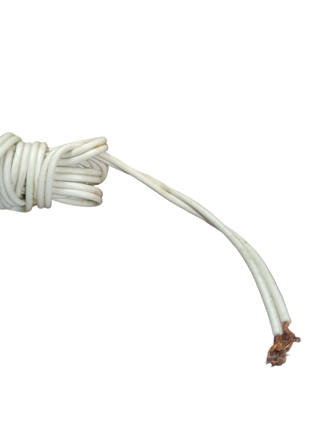 China flat cord AWG 24 white 1.5m with two ends, ideal for various electrical applications