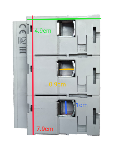 Chint 100A 3Pole Miniature Circuit Breaker 10 KAIC with white casing and metal terminals