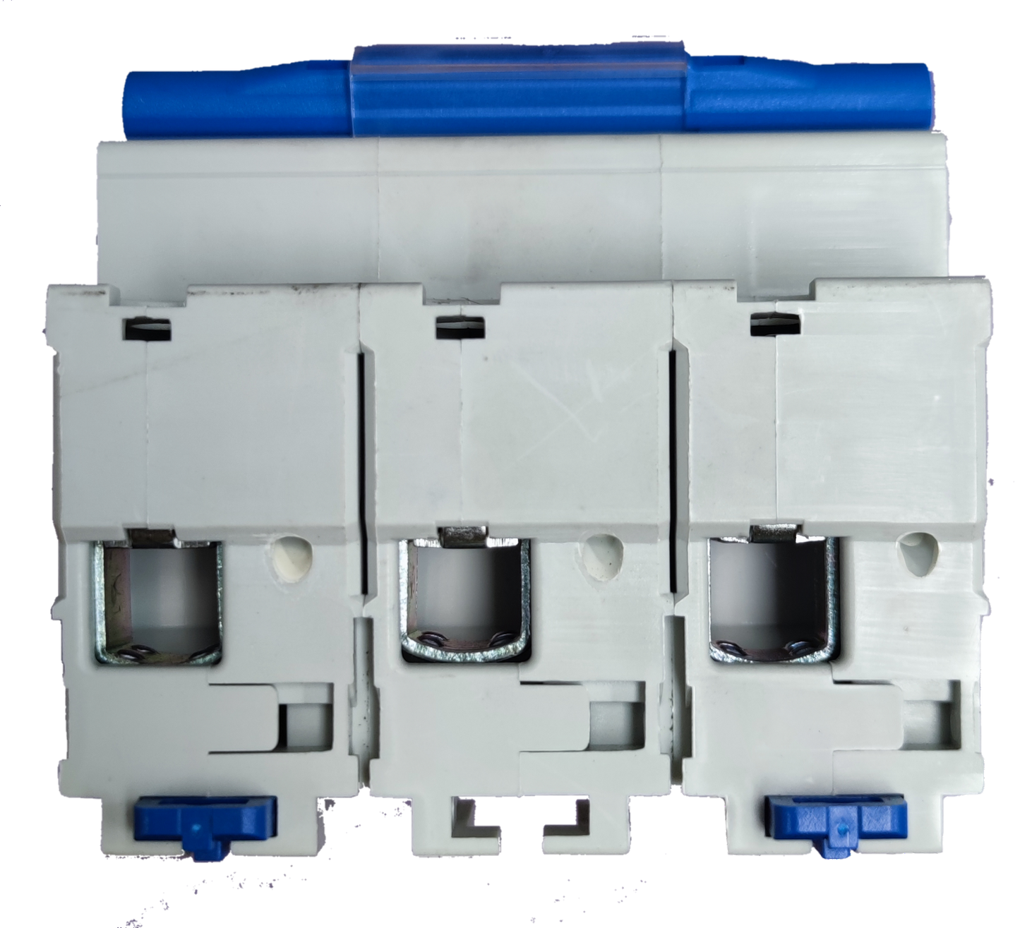 Chint 100A 3Pole Miniature Circuit Breaker 10 KAIC electrical circuitry component in white and blue