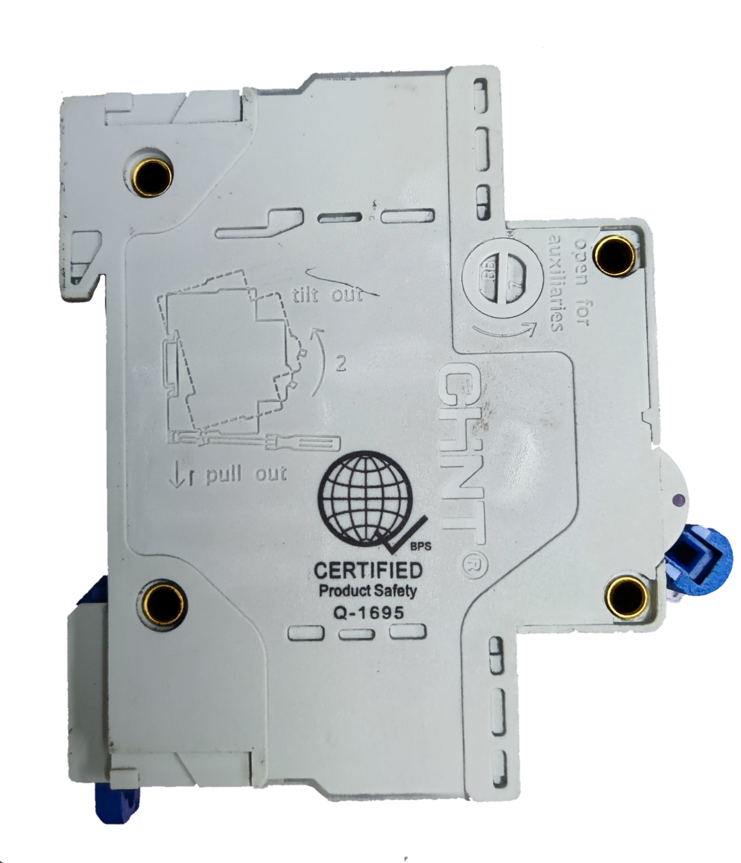 Chint 100A 3Pole Miniature Circuit Breaker 10 KAIC electrical circuitry component in white casing