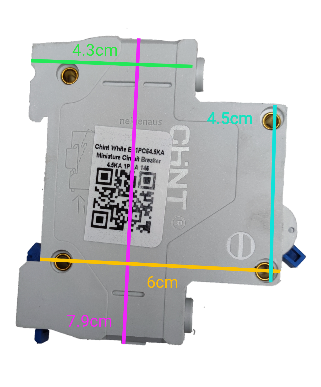 Chint 10a miniature circuit breaker with compact design and white casing for electrical protection