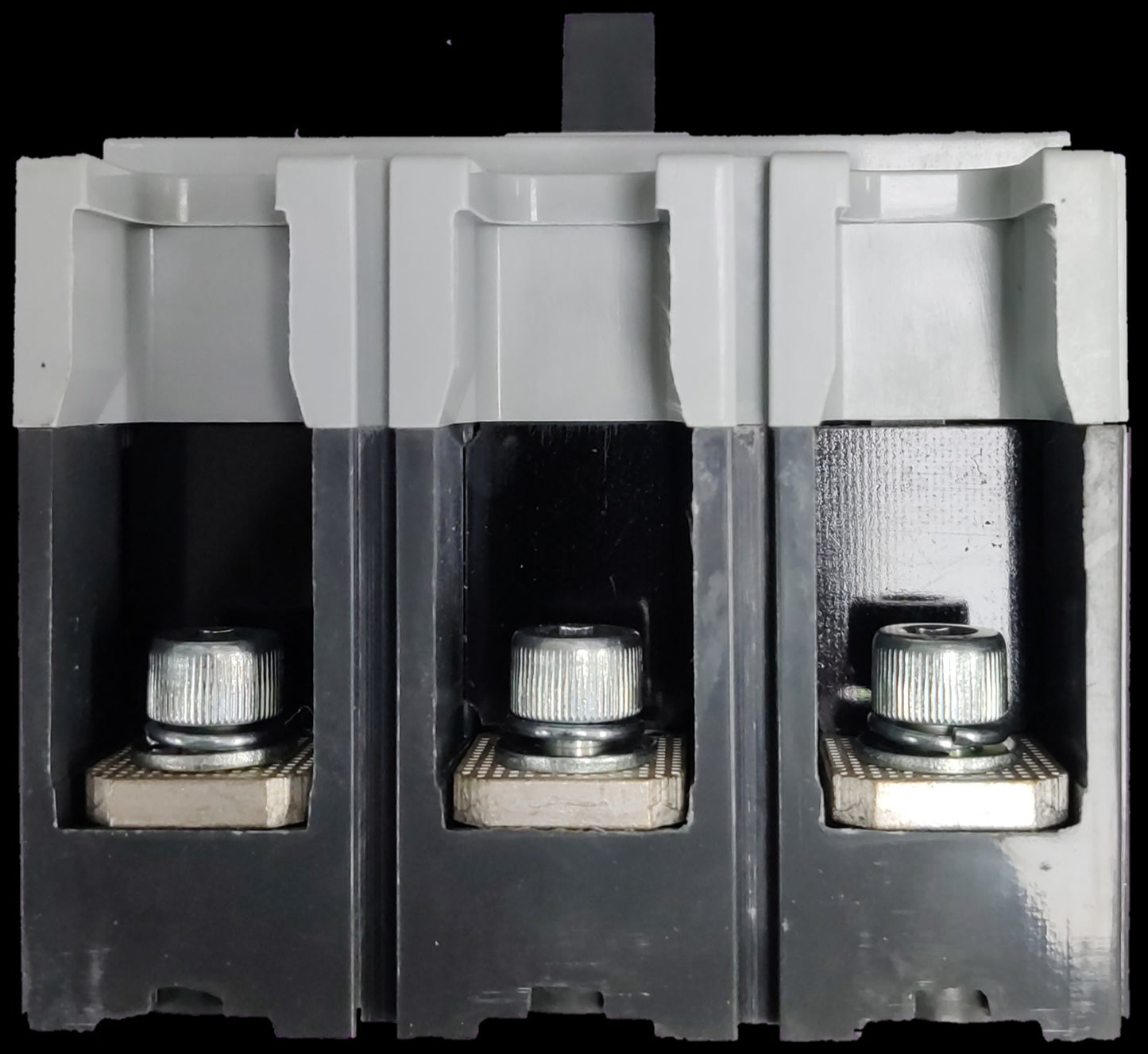 Chint 250A 3 pole industrial circuit breaker showing detailed components and mounting features