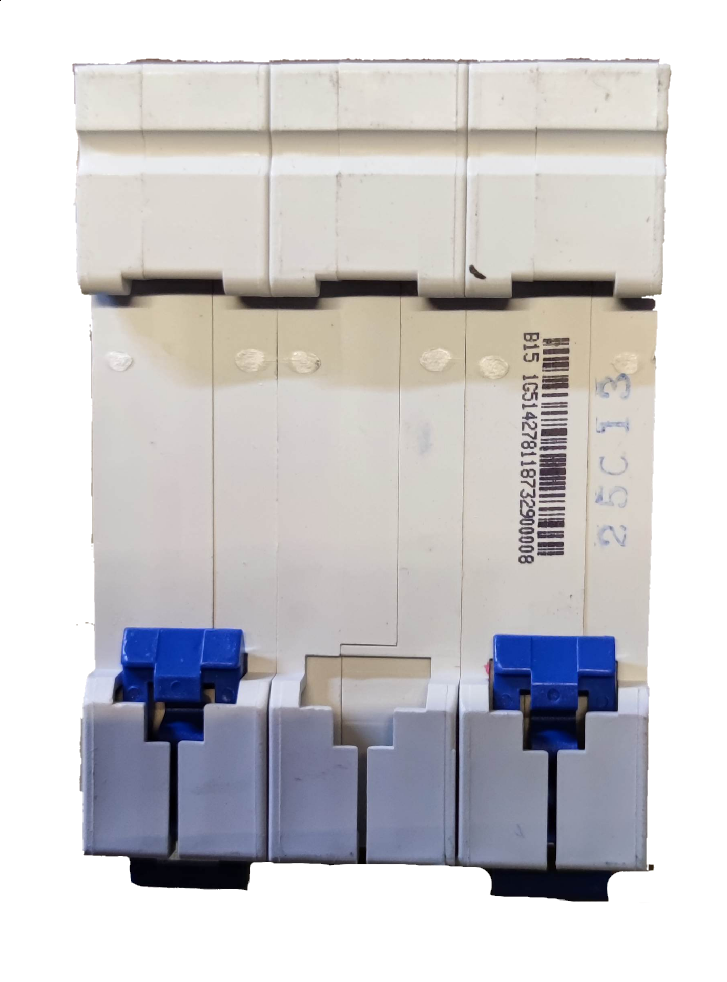 Chint 25A 3Pole Miniature Circuit Breaker with blue toggles for electrical protection