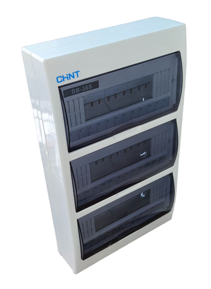 Chint 36 ways panel board for MCB with transparent protective covers for electrical circuit breakers