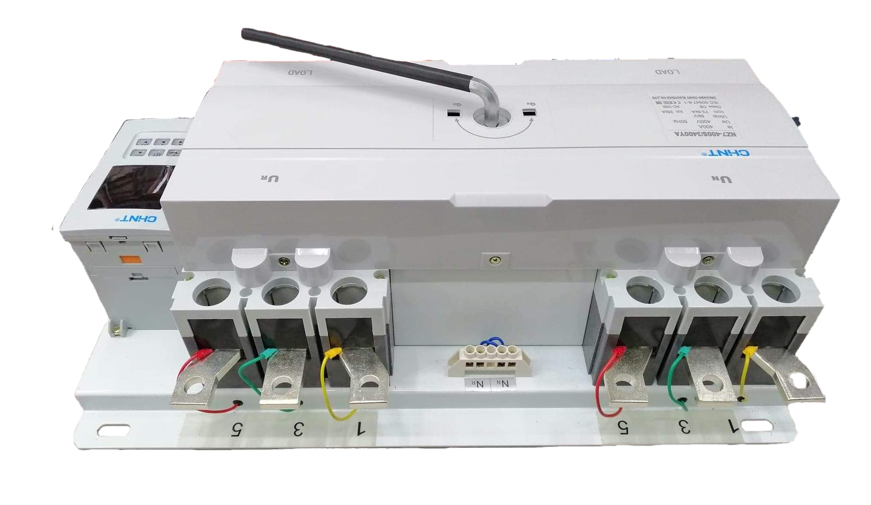 Chint 400A automatic transfer switch 3 phase electrical circuitry component with labeled terminals