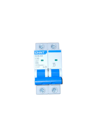 Chint 50A 2P circuit breaker for efficient electrical protection and safety in residential circuits