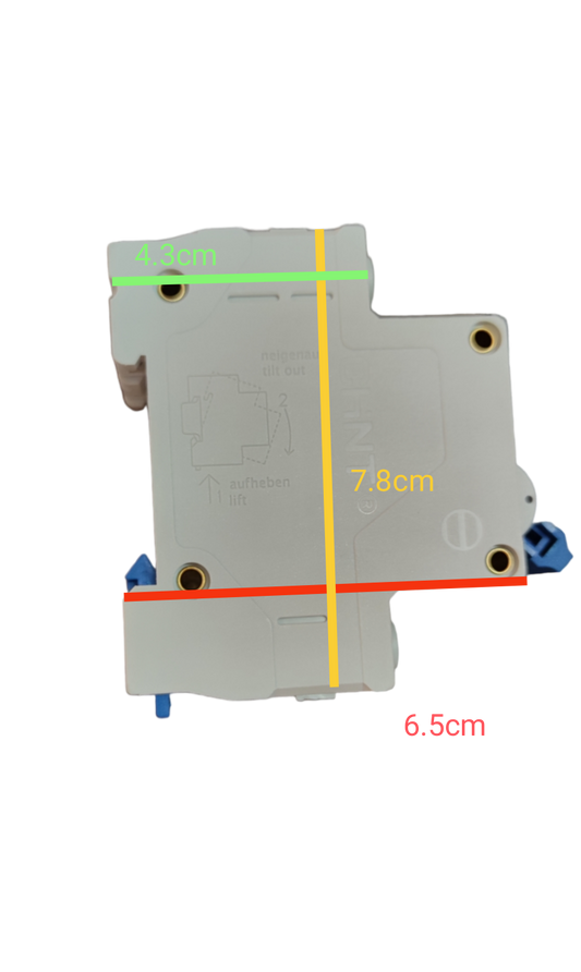 Chint 5A miniature circuit breaker 220V in white with compact design and mounting holes