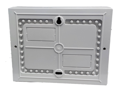 Chint 12 Ways Distribution Box white plastic panel with knockout slots mounting holes and screw bosses