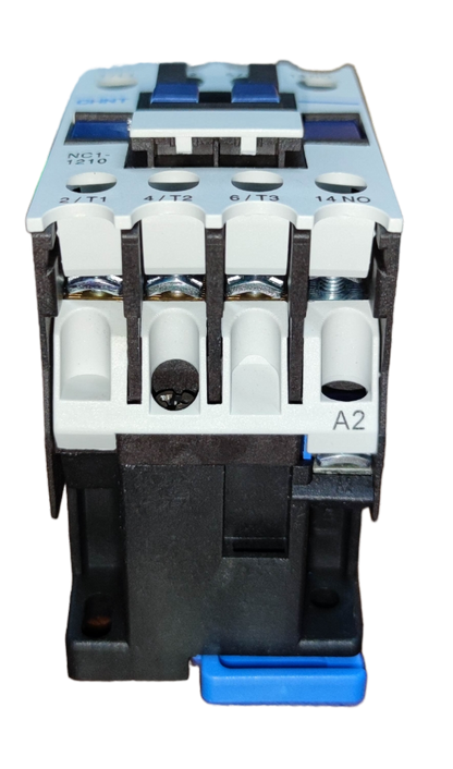 Chint Magnetic Contactor 25A 220V with multiple connection terminals and blue locking mechanism