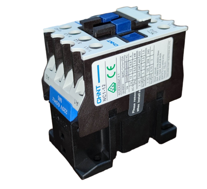 Chint Magnetic Contactor 25A 220V with multiple terminals and detailed specifications label