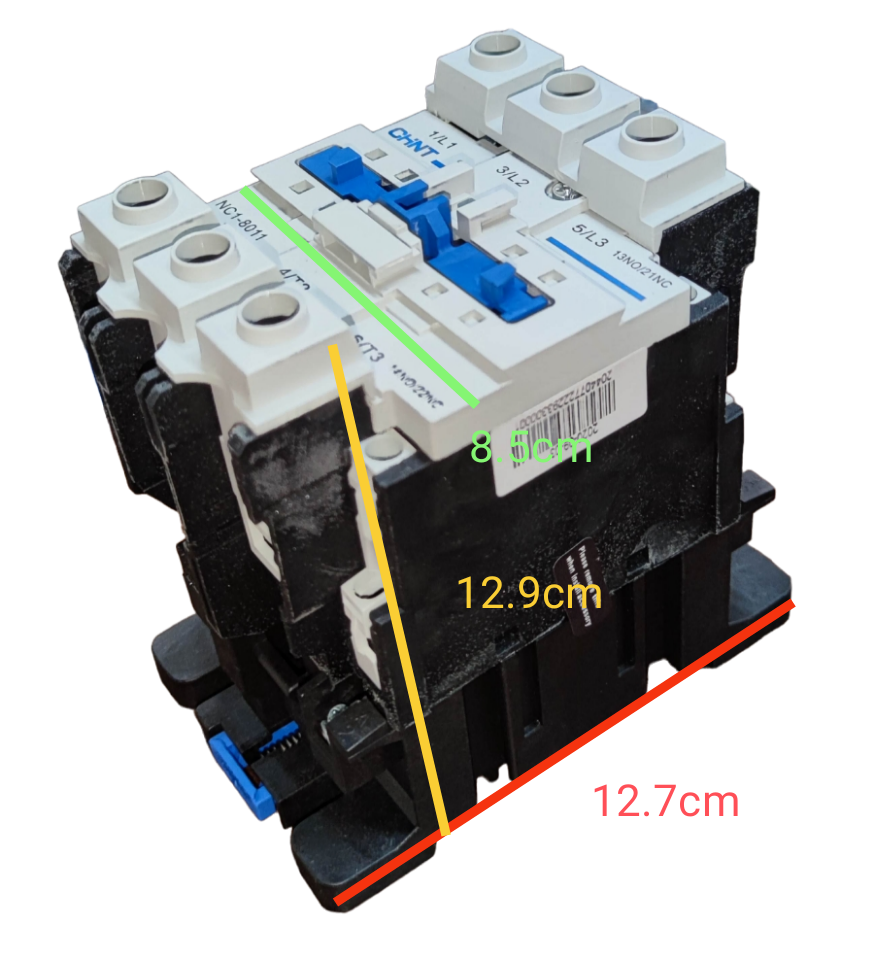 Chint power switch with Operational Current 80A 440V featuring blue toggle and multiple terminal connections