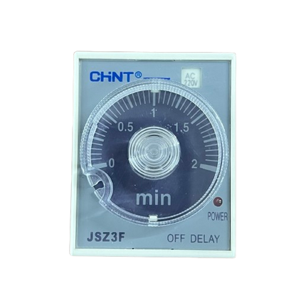 Chint Relay Timer 0-2 Mins 220V with adjustable dial for precise timing control