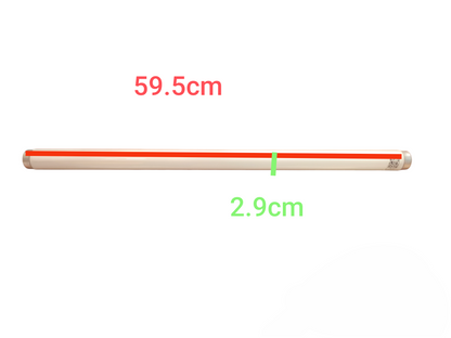 Chiyoda 20W T10 Fluorescent Tube Red measuring 59.5 cm length and 2.9 cm diameter