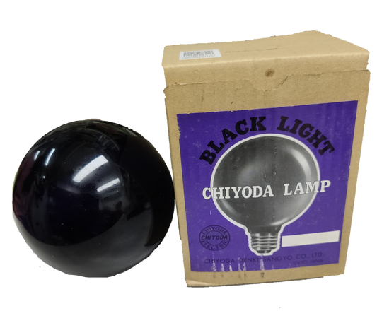 Chiyoda UV-A blacklight lamp E27 220V with a round black bulb in a box for lighting effects