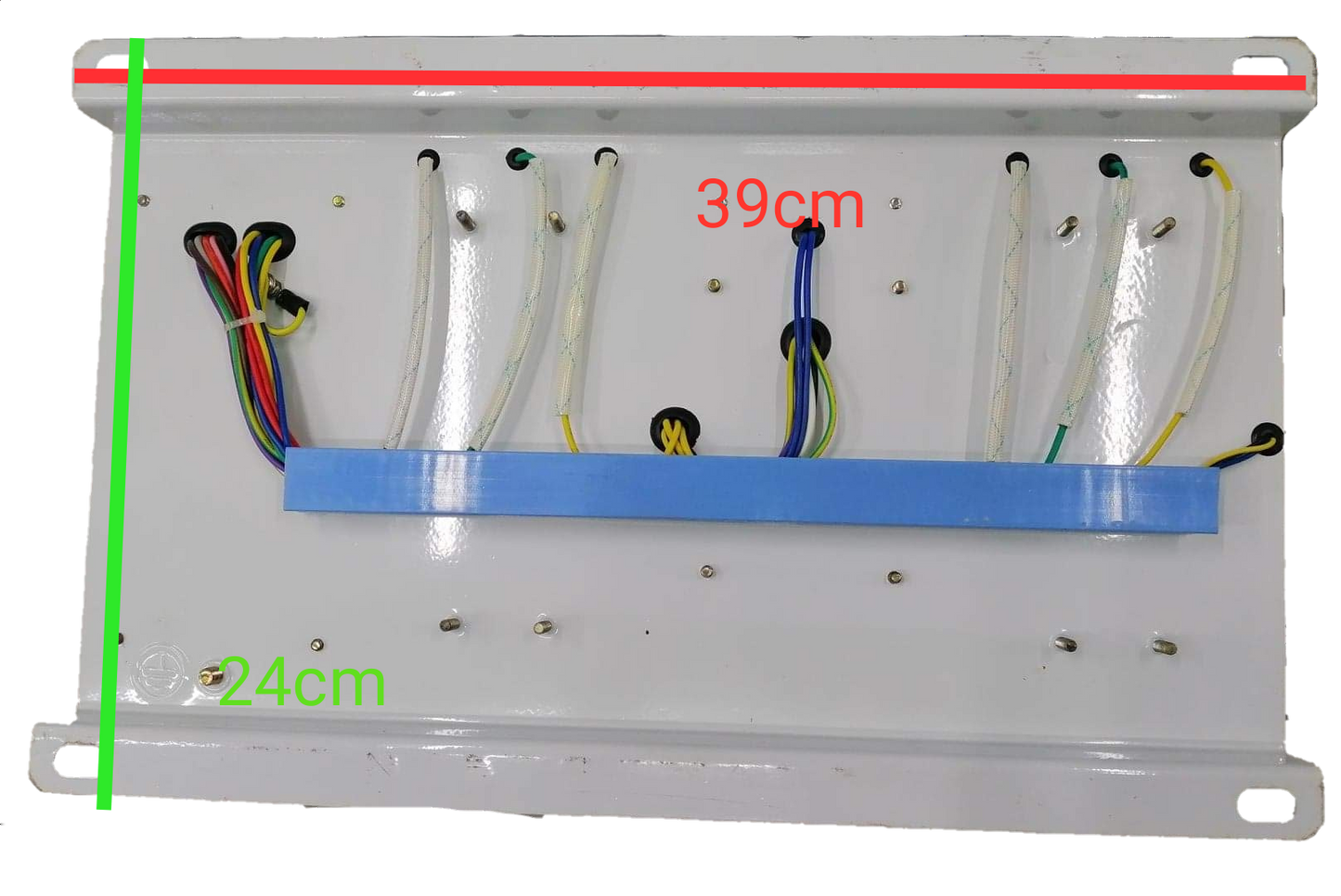 Chint automatic transfer switch 100a 3 phase white metal panel with wiring and mounting holes