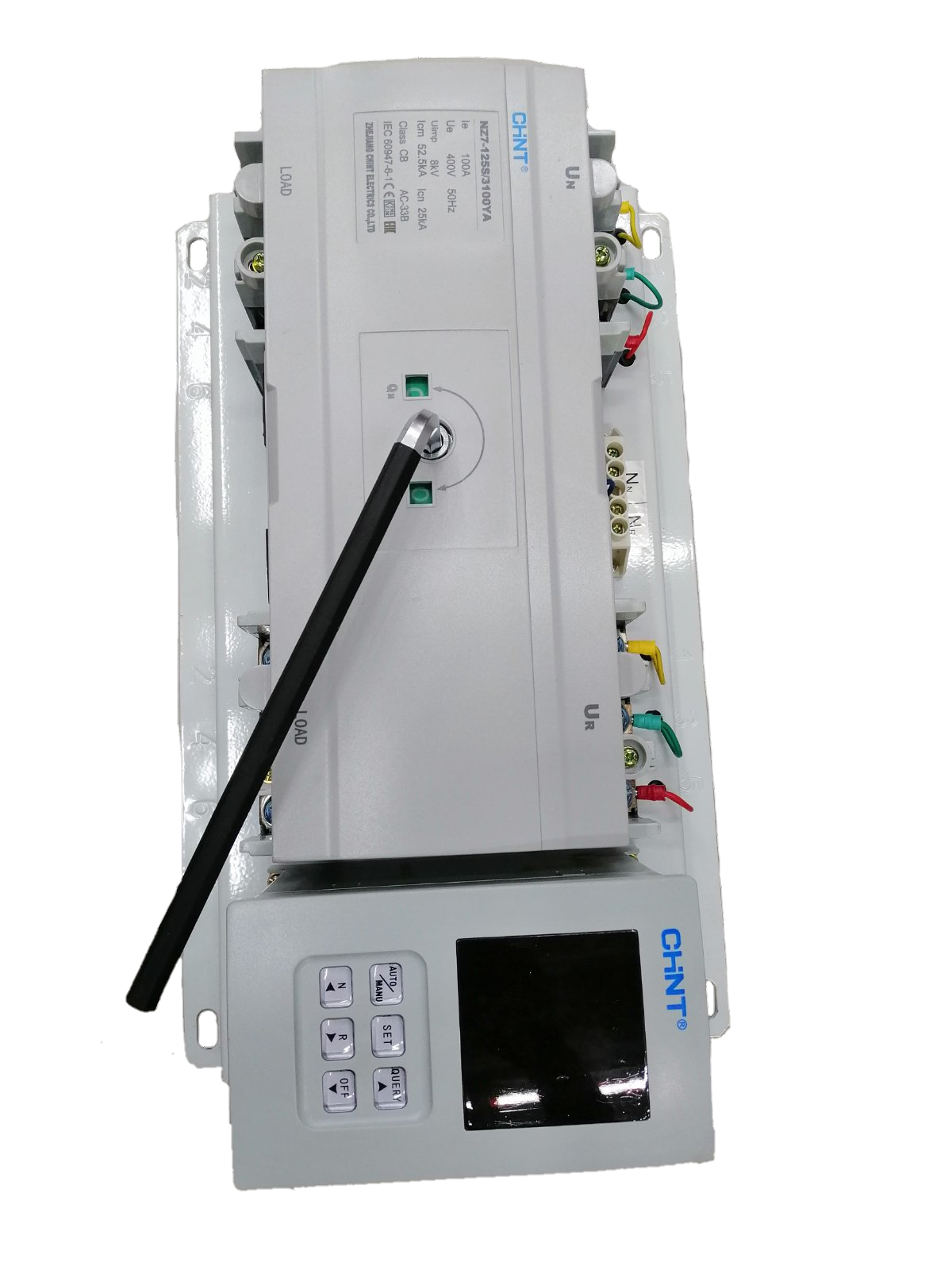 Chint automatic transfer switch 100a 3 phase with digital display and control buttons