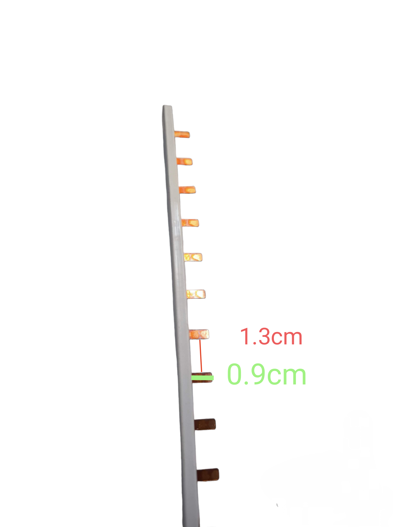 Chint Bus Bar for Miniature Circuit Breaker 1 Pole with copper connectors and measurement markings