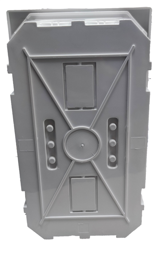 Chint gray plastic mounting backplate for distribution panel board 4 ways with screw and knockout slots