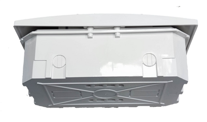 Chint white plastic surface mount distribution panel board 4 ways enclosure bottom view