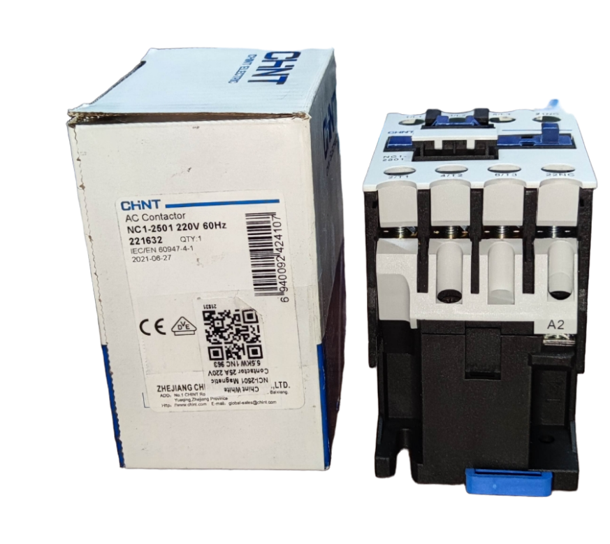 Chint industrial contactor 440V NC1-2501 with AC terminals for reliable industrial applications