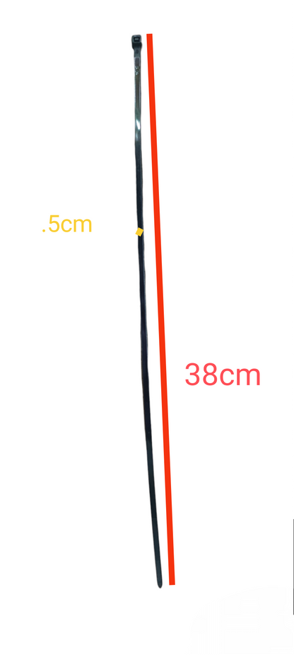 Grippes 15 Inches Cable Tie 5mm x 380mm black plastic zip tie for securing items