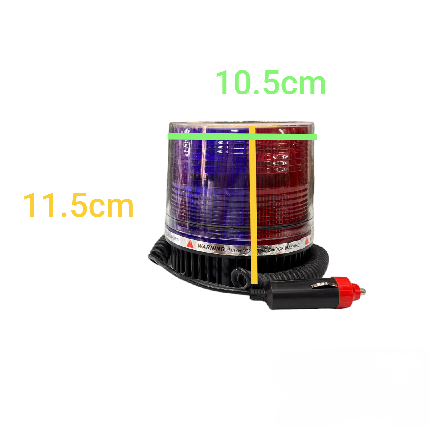 Code Red 12V 24V magnetic base emergency light with rotating red and blue LEDs for vehicles and safety use