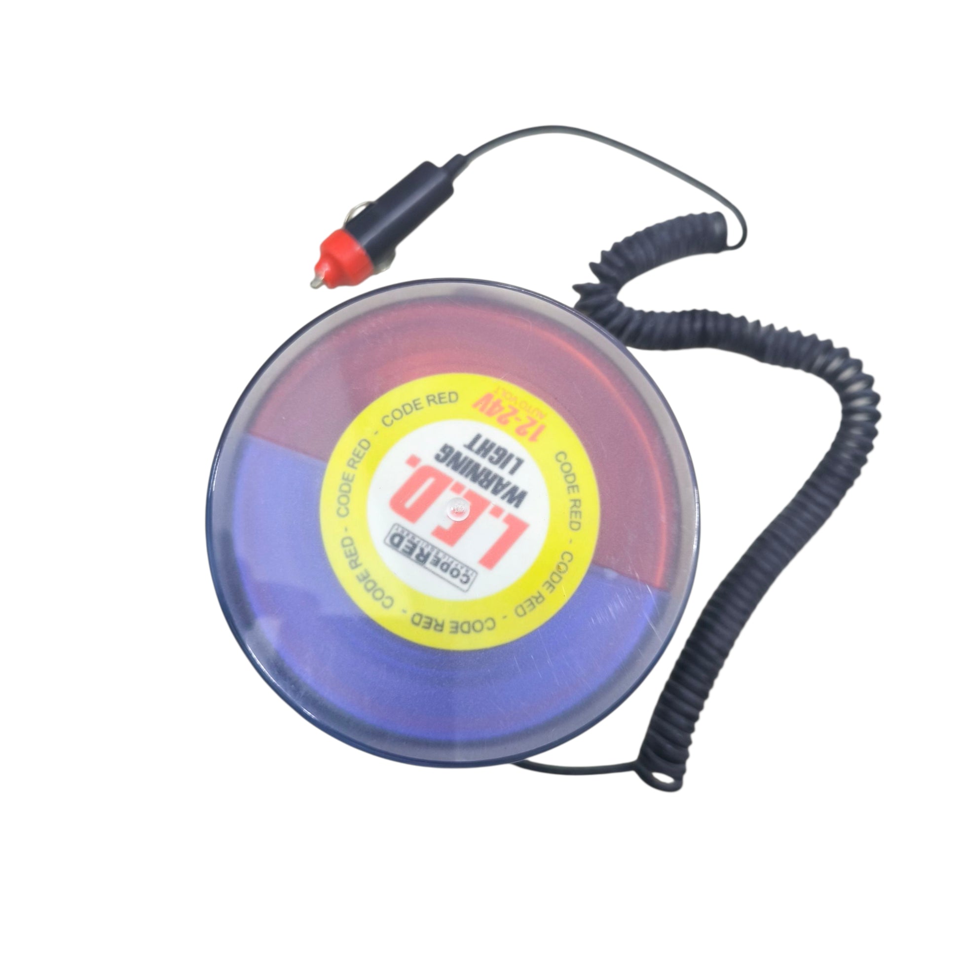 Code Red 12V 24V magnetic base emergency light with red and blue LED flashing lights