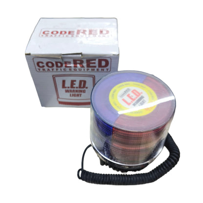 Code Red 12V 24V magnetic base emergency light with vibrant LED colors for safety and visibility