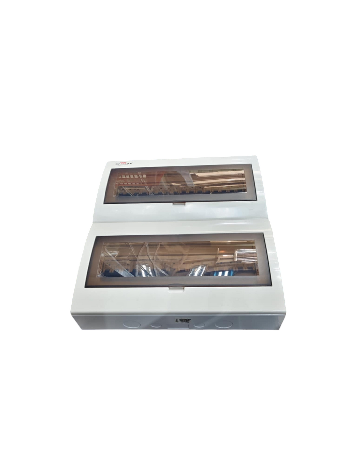 Chint Electrical Circuit Breaker with 15 Branches in white enclosure with transparent cover