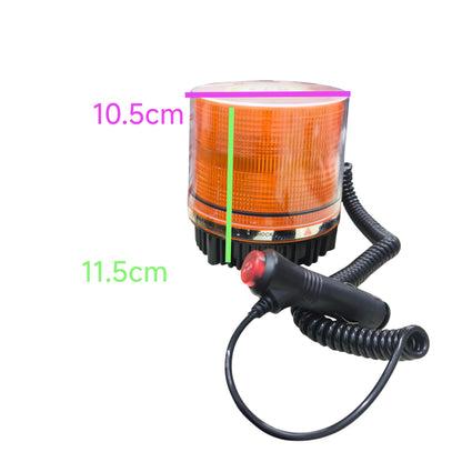 Code Red 12V 24V LED emergency beacon with corded switch and bright orange light for safety signaling