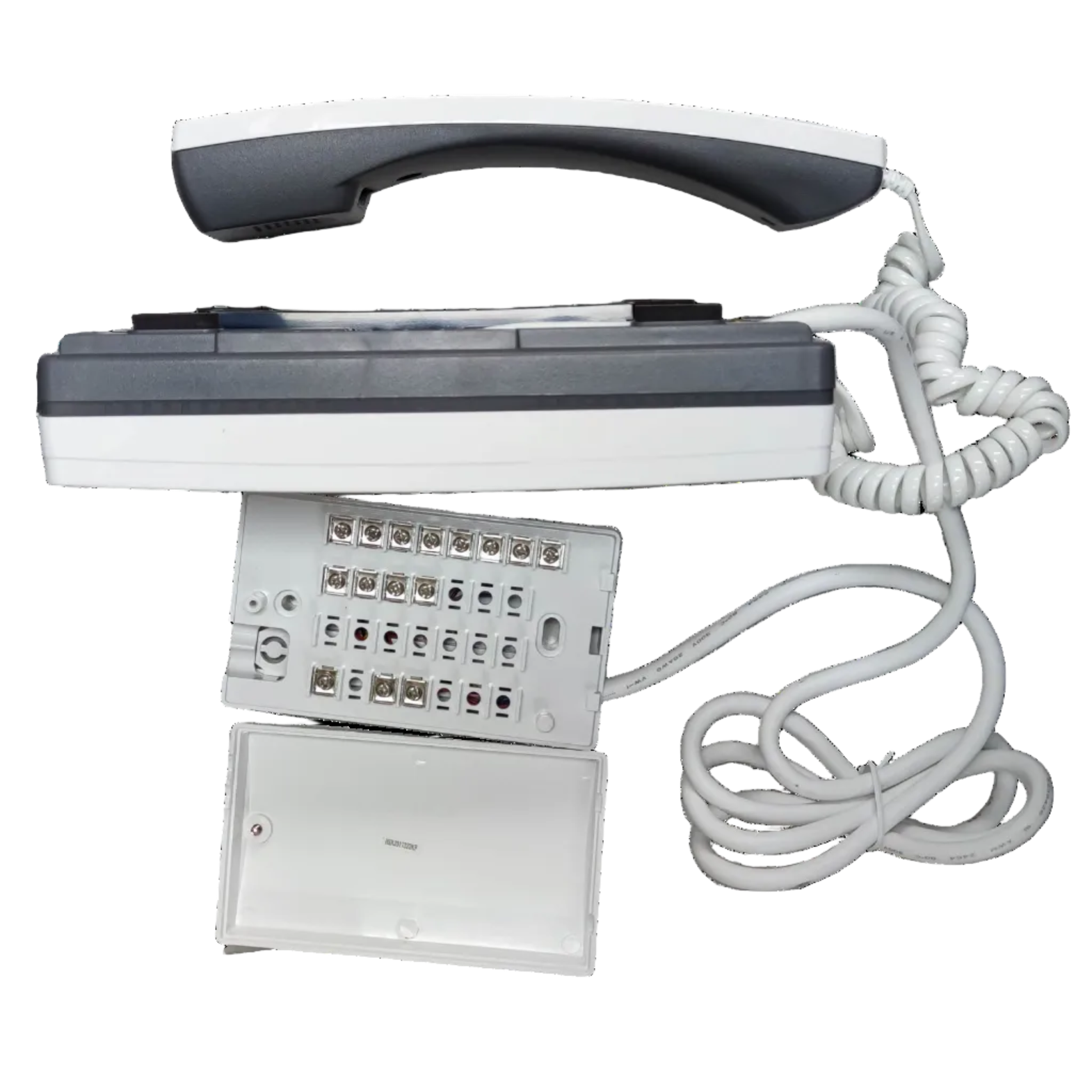 Commax 12 Station Intercom Master Unit with Corded Handset and Multiple Connection Ports
