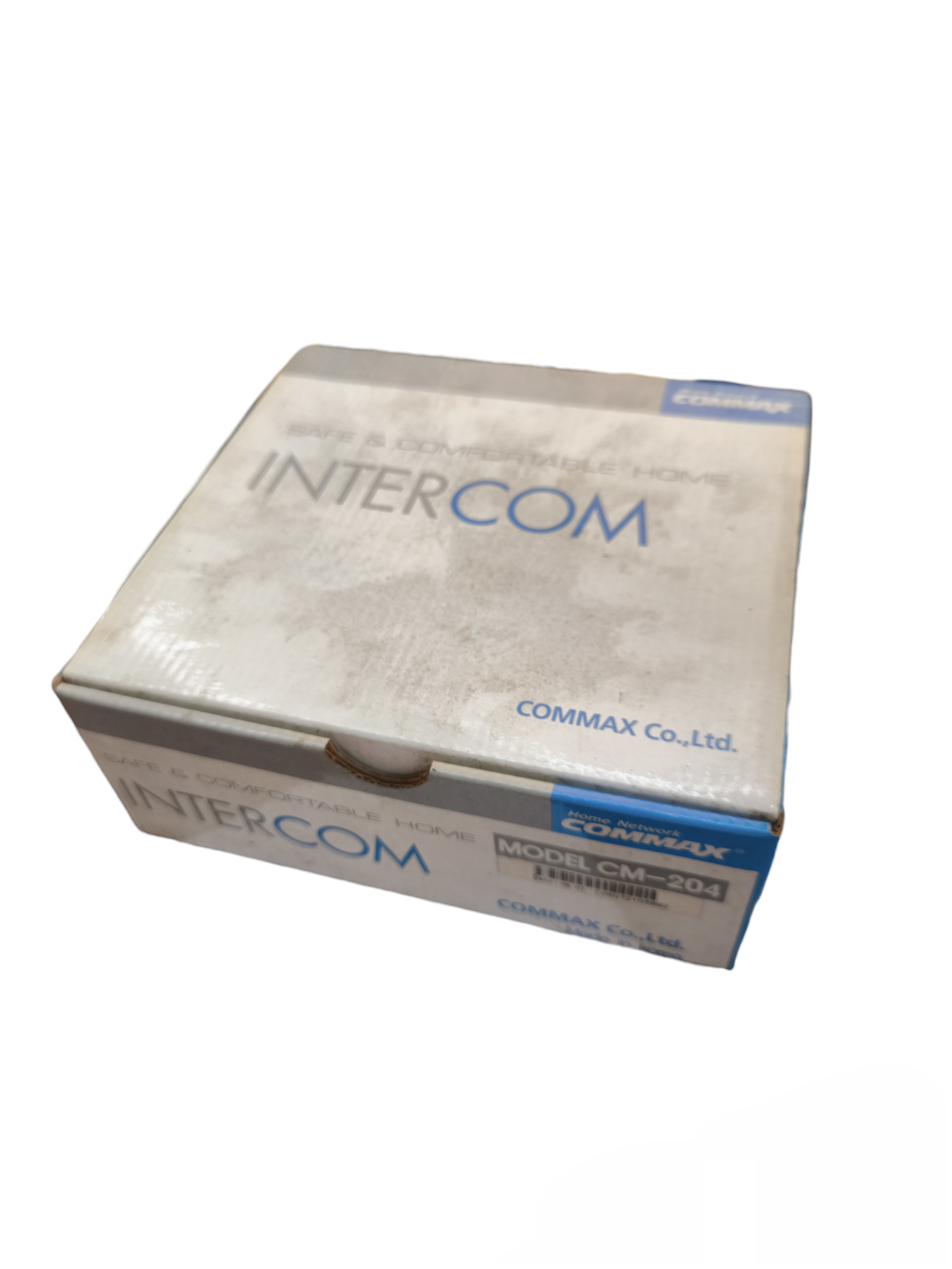 Commax 4 station intercom system in original white and blue packaging box