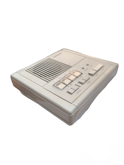 Commax 4 station intercom system white control panel with buttons and speaker for security communication
