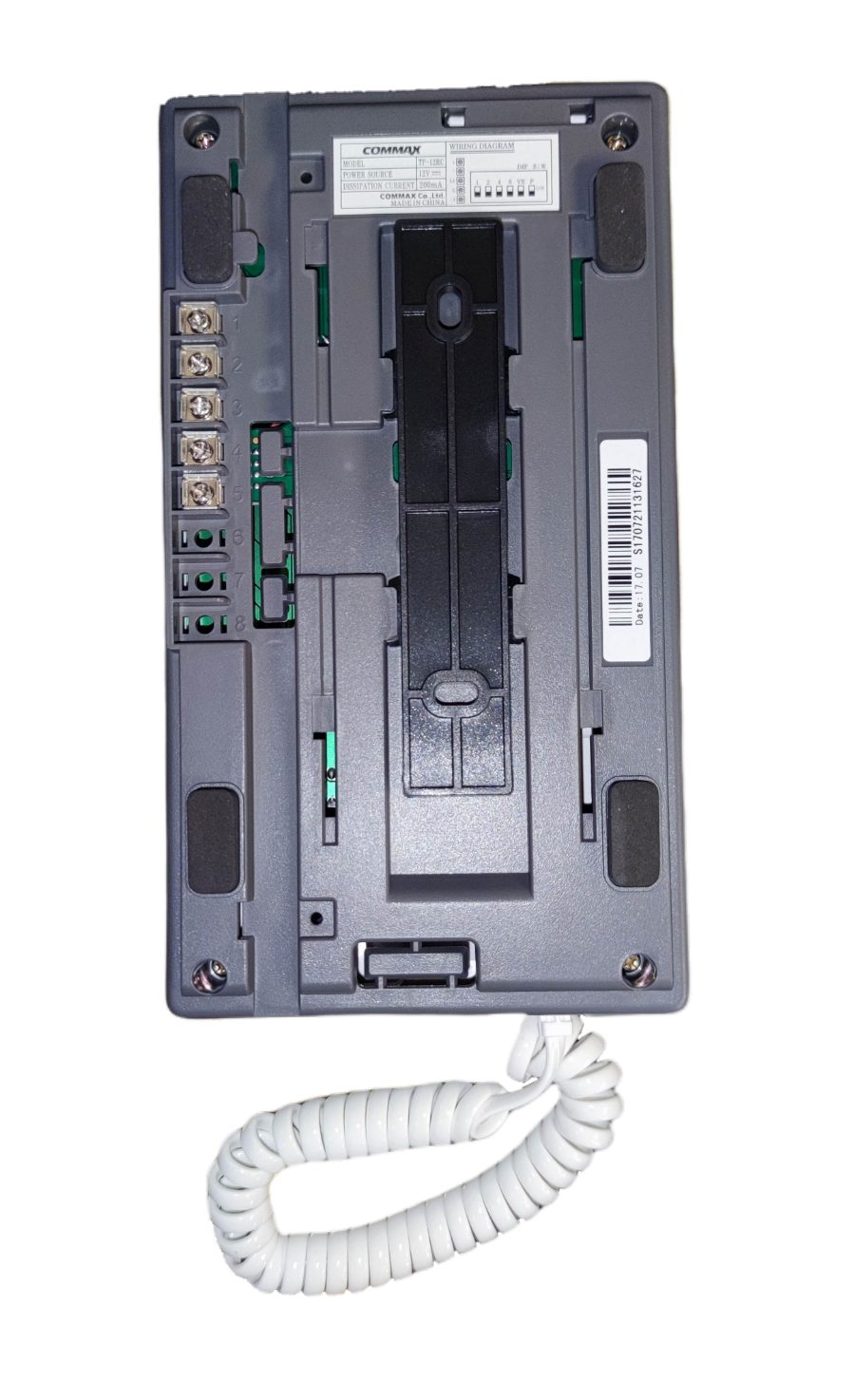 Commax Intercom 12 Station Master Unit TP-12 for CCTV and security system with handset and connection ports