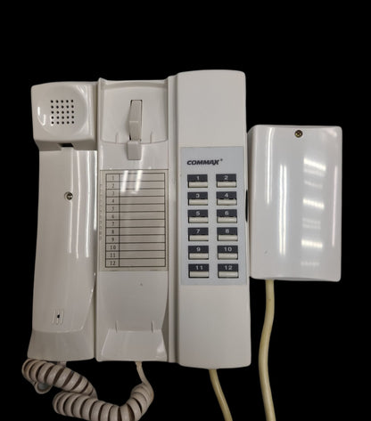Commax Intercom 12 Station Master Unit TP-12 white wall-mounted security communication device