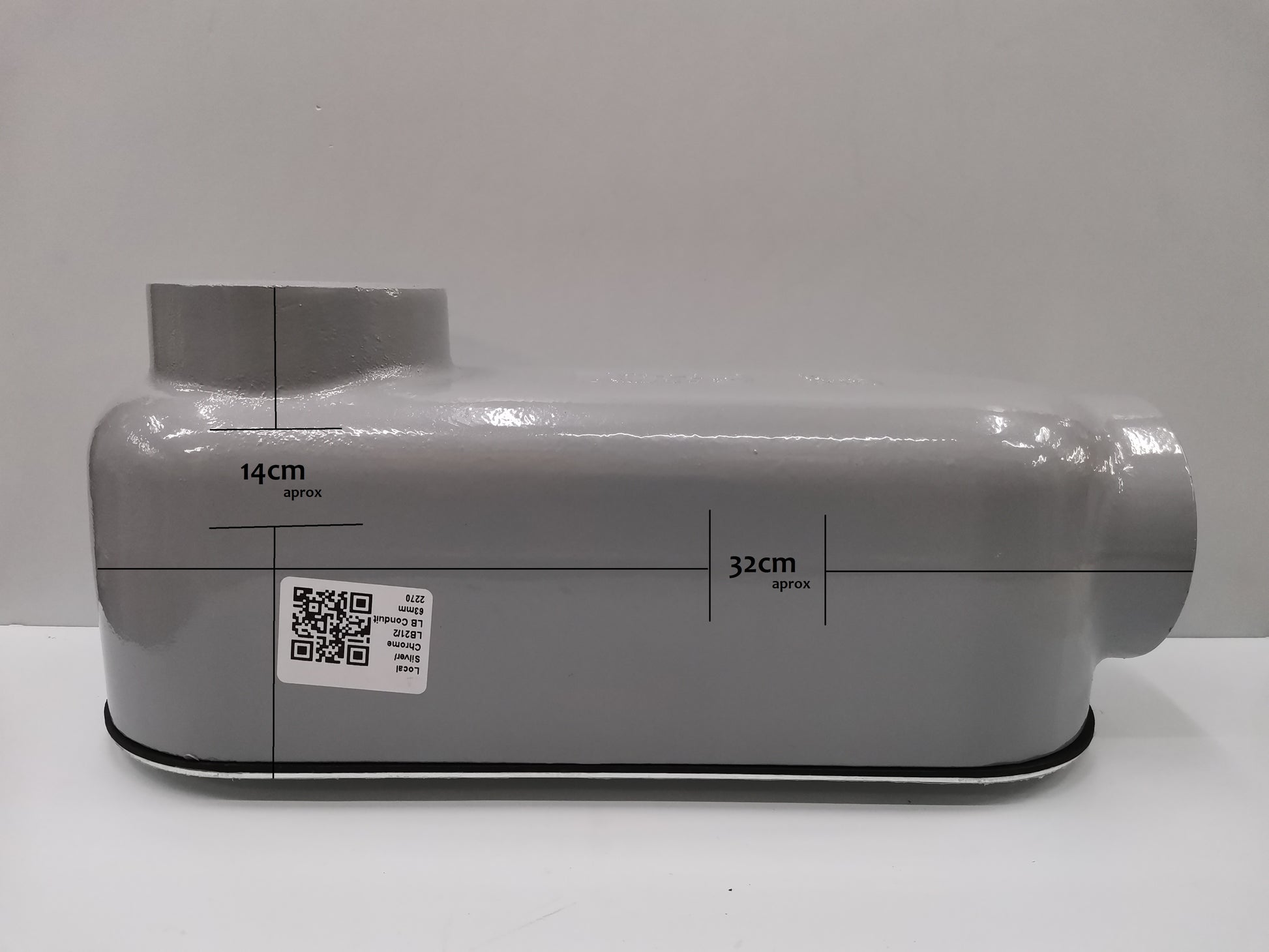 Local vendor Conduit Bodies Threaded LB Type in gray electrical conduit fitting with dimensions